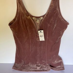 Express size Small Blush Pink crushed velvet tank